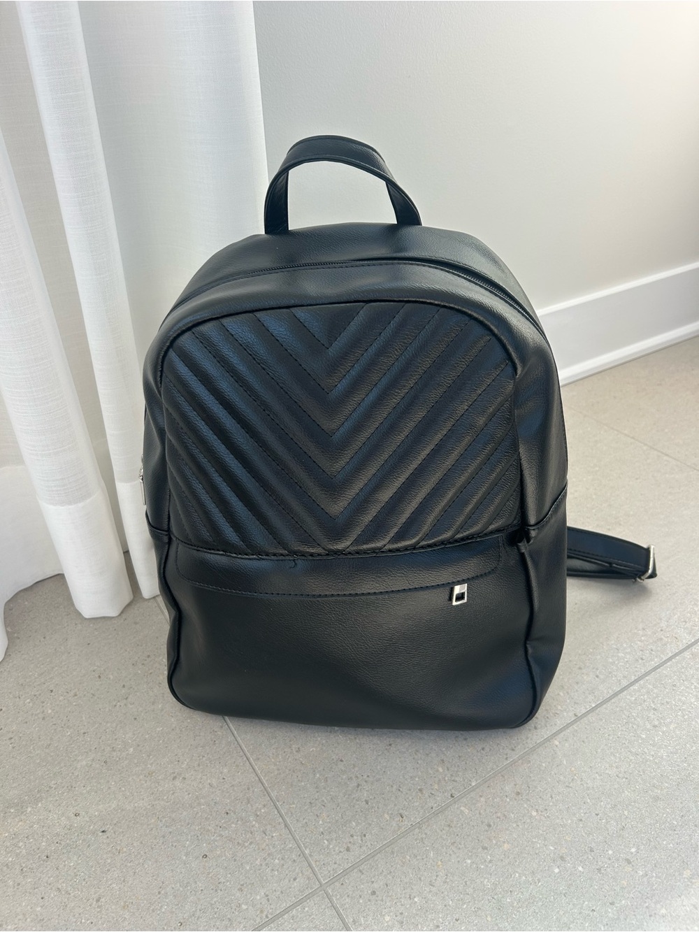 Beautiful Chevron Quilted Black Women's Backpack❤️13x11x5
